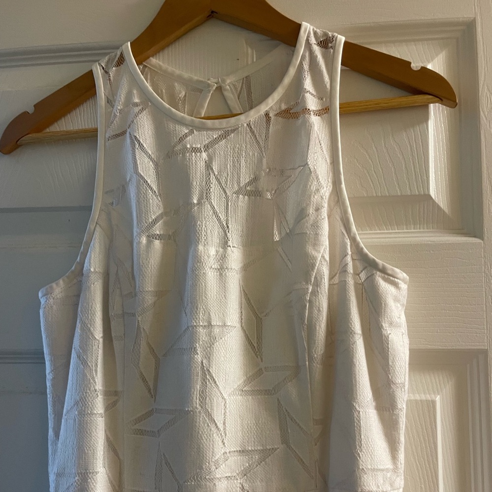 WHBM white dress size 8
